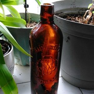 1886 Duffy Antique Malt Whiskey bottle Amber